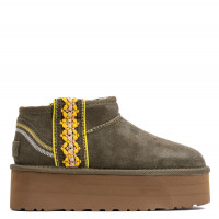 UGG Classic Ultra Mini Braid Platform Burnt Olive