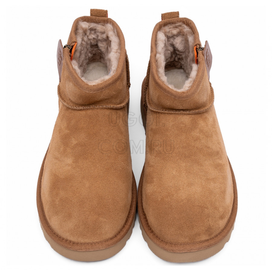 Женские UGG Classic Ultra Mini Zip Chestnut