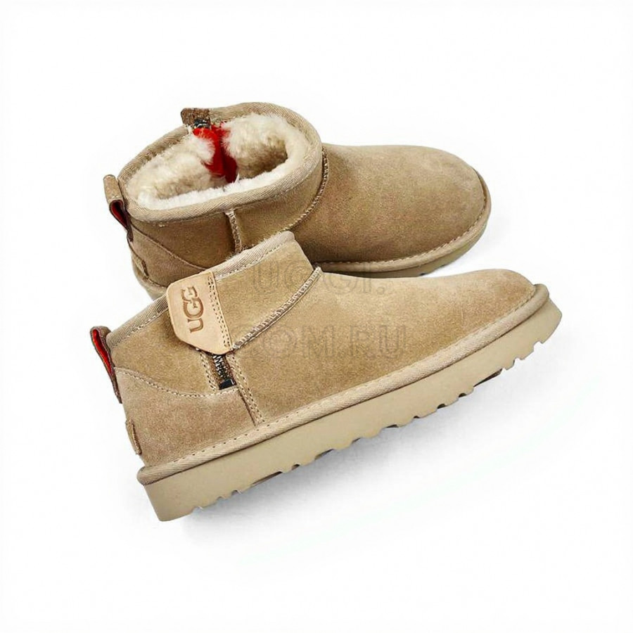 Женские UGG Classic Ultra Mini Zip Sand