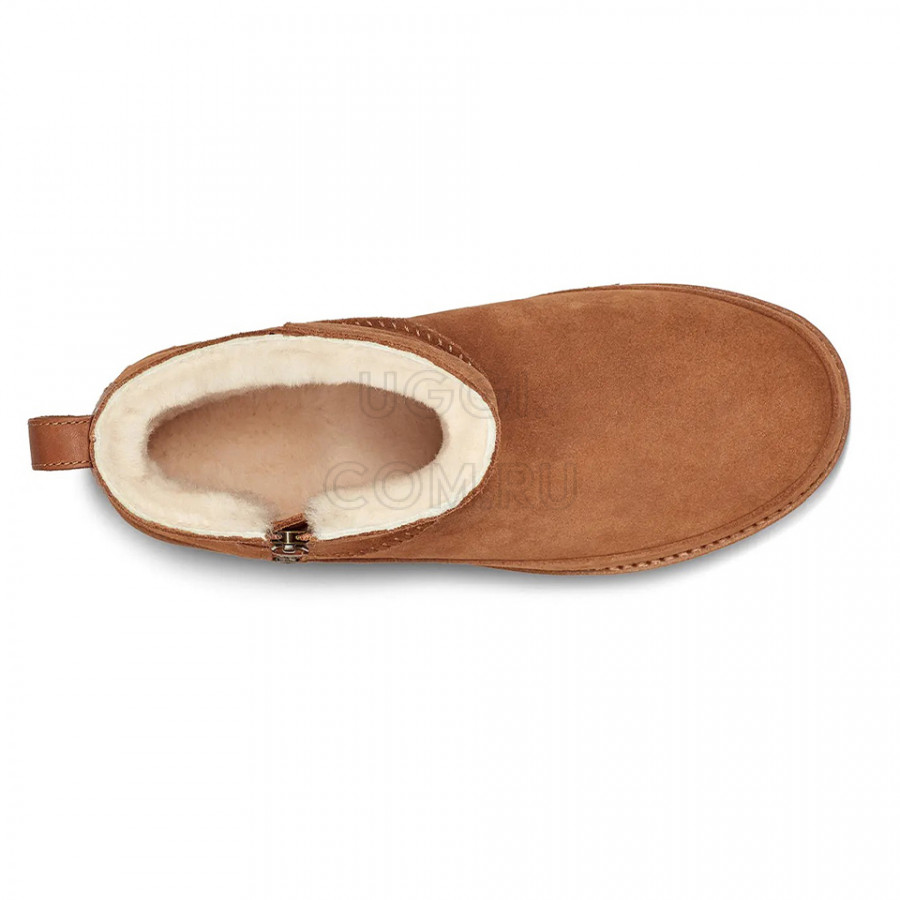 Женские UGG Classic Zip Mini Suede Chestnut