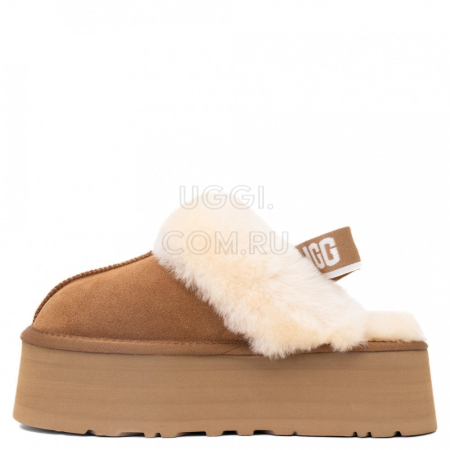 Женские UGG Funkette Suede Platform Chestnut