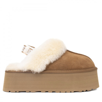 UGG Funkette Suede Platform Chestnut