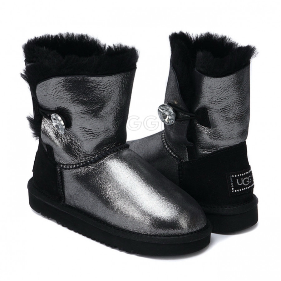 Детские UGG Kids Bailey Button I Do Black