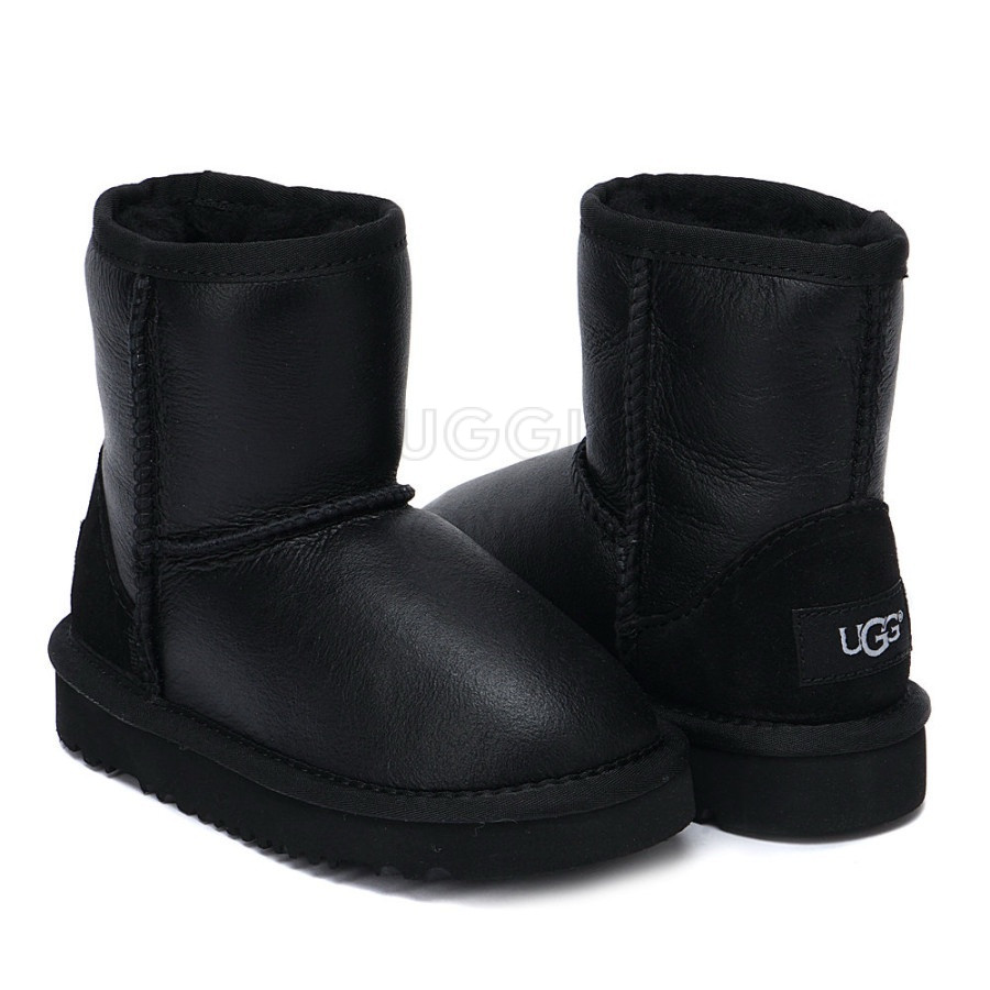 Детские UGG Kids Classic Short Metallic Black