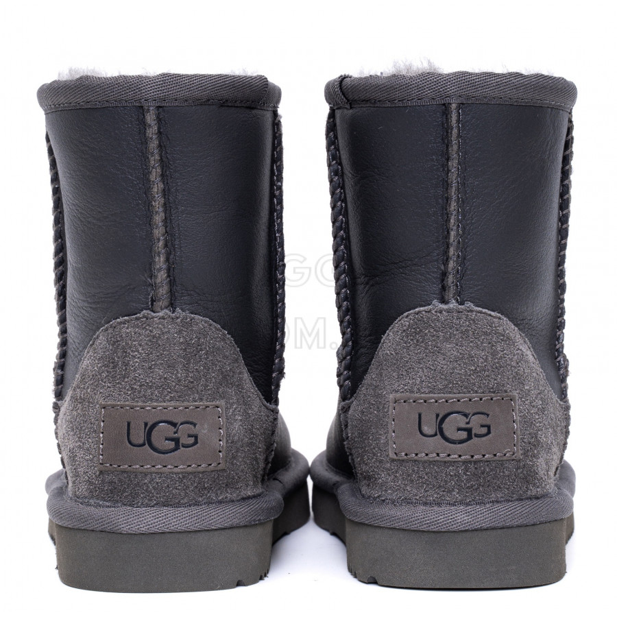 Детские UGG Kids Classic Short Metallic Grey