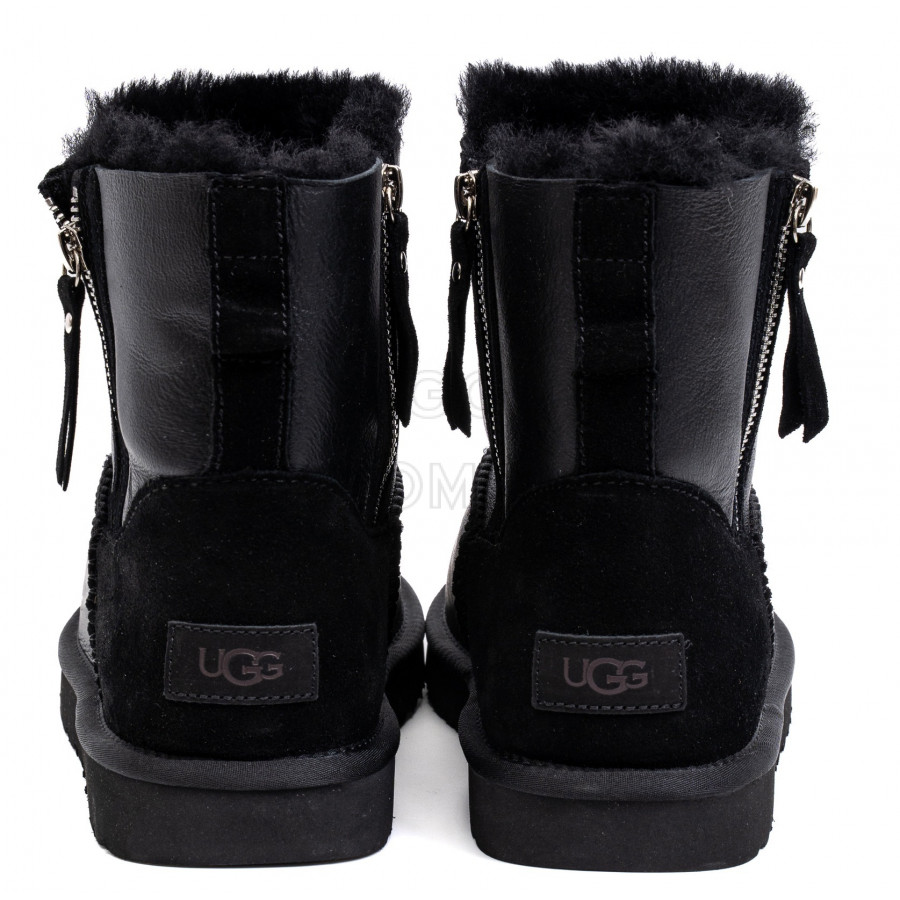 Мужские UGG Mens Classic Mini Double Zip Metallic Black