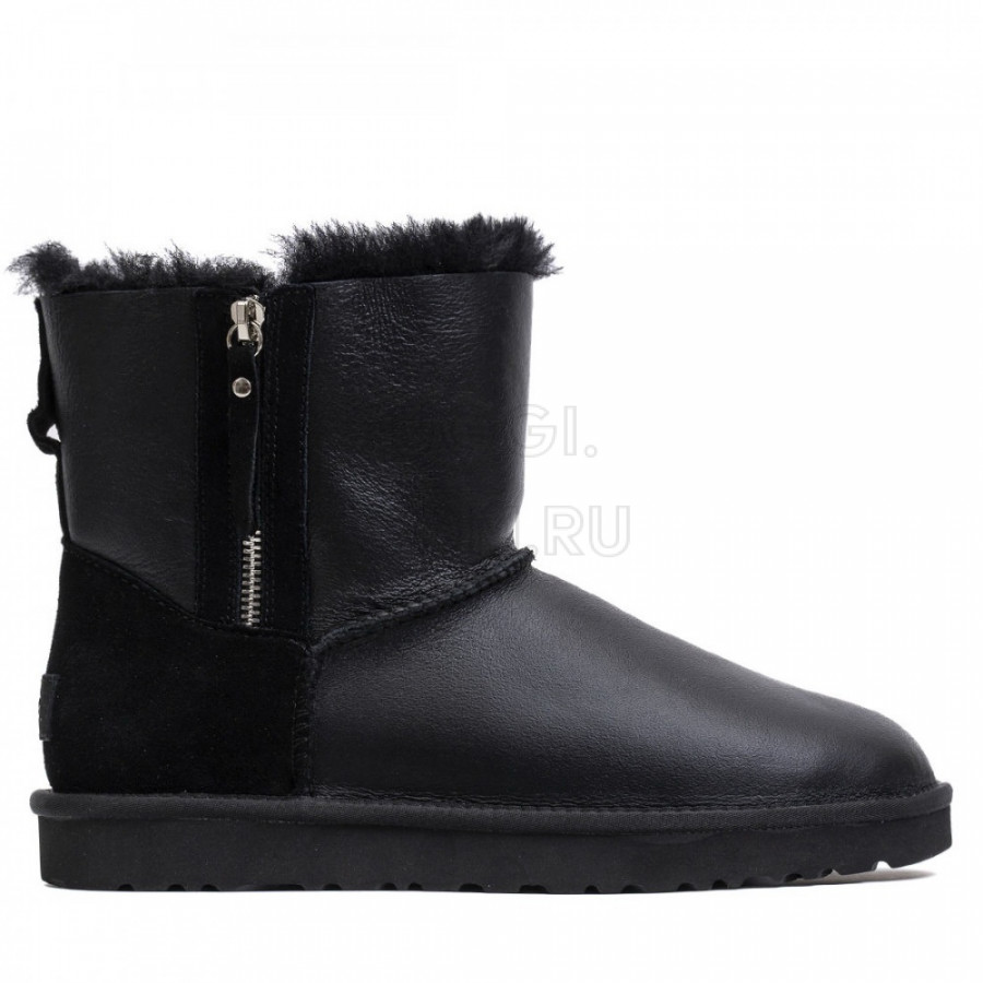 Мужские UGG Mens Classic Mini Double Zip Metallic Black