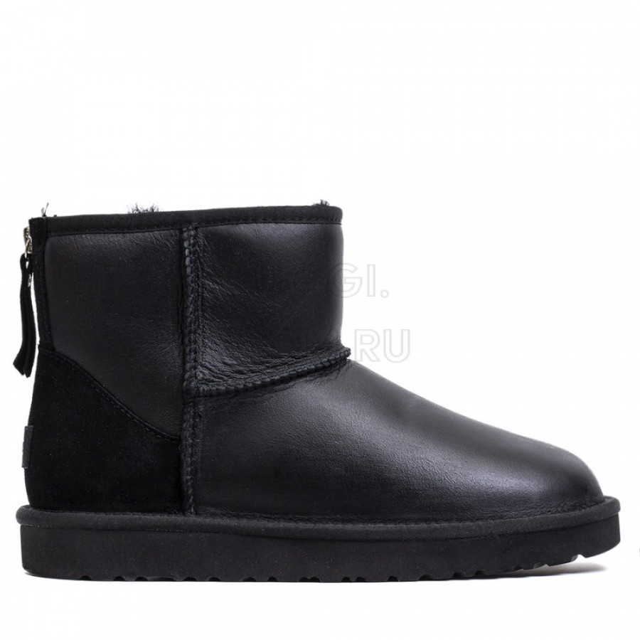 Мужские UGG Mens Classic Mini Zip Metallic Black