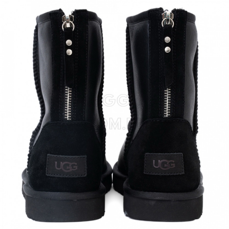 Мужские UGG Mens Classic Short Zip Metallic Black
