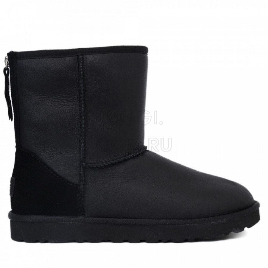 Мужские UGG Mens Classic Short Zip Metallic Black