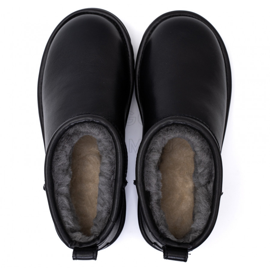 Мужские UGG Mens Classic Ultra Mini Leather Black