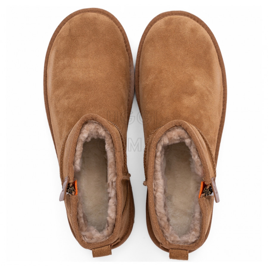 Мужские UGG Mens Classic Ultra Mini Zip Chestnut