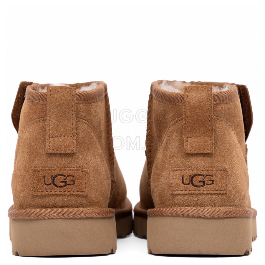 Мужские UGG Mens Classic Ultra Mini Zip Chestnut