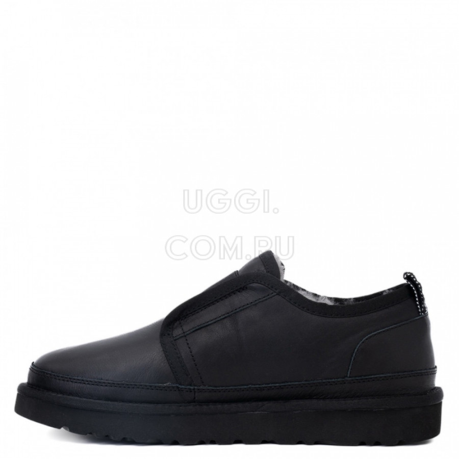 Мужские UGG Mens Slippers Flex Leather Black