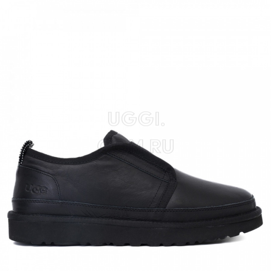 Мужские UGG Mens Slippers Flex Leather Black