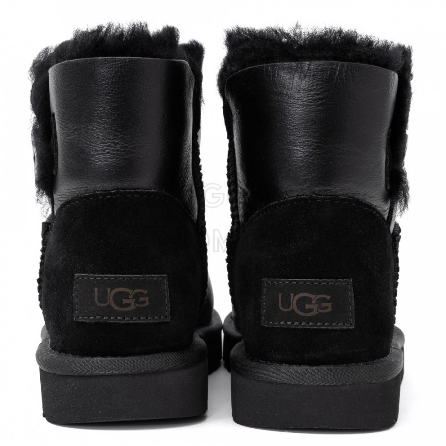 Женские UGG Mini Bailey Button Metallic Black