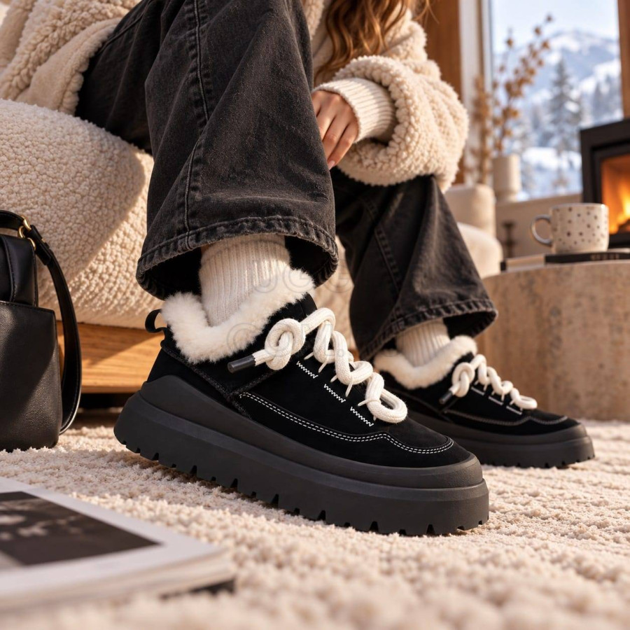 Женские UGG Heritage Utility Sneaker Black