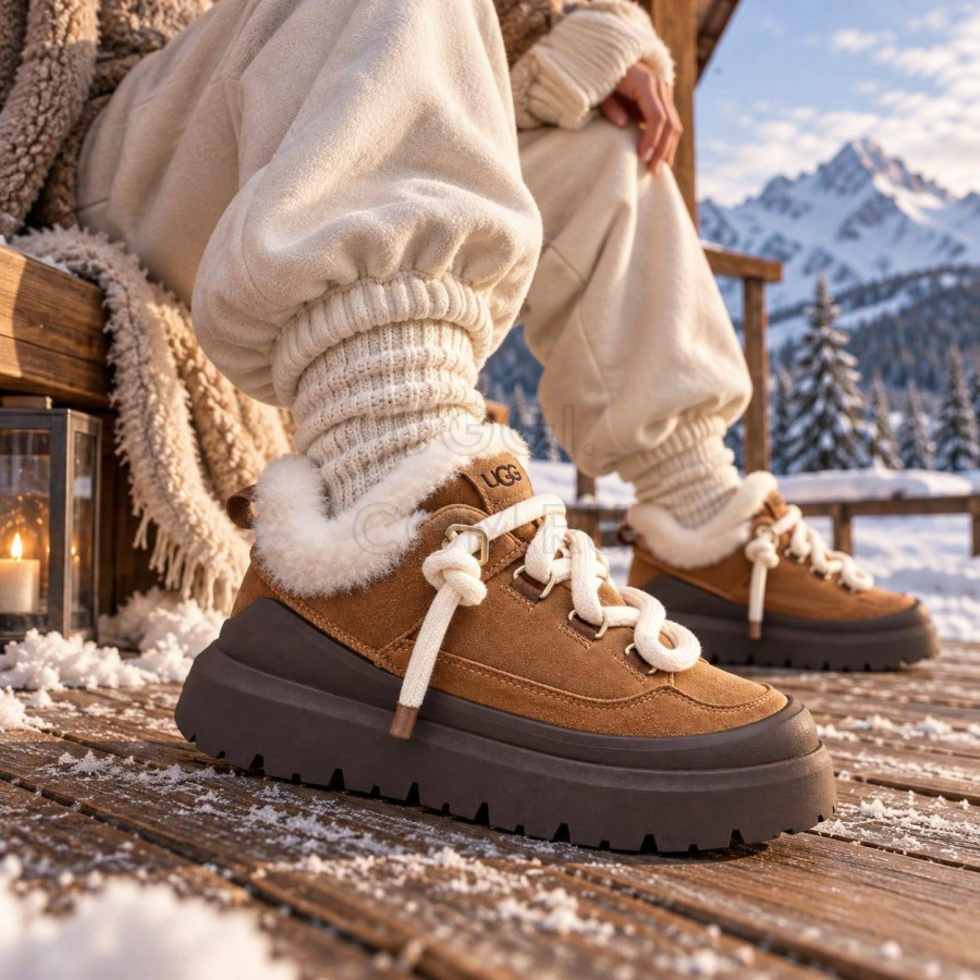 Женские UGG Heritage Utility Sneaker Chestnut