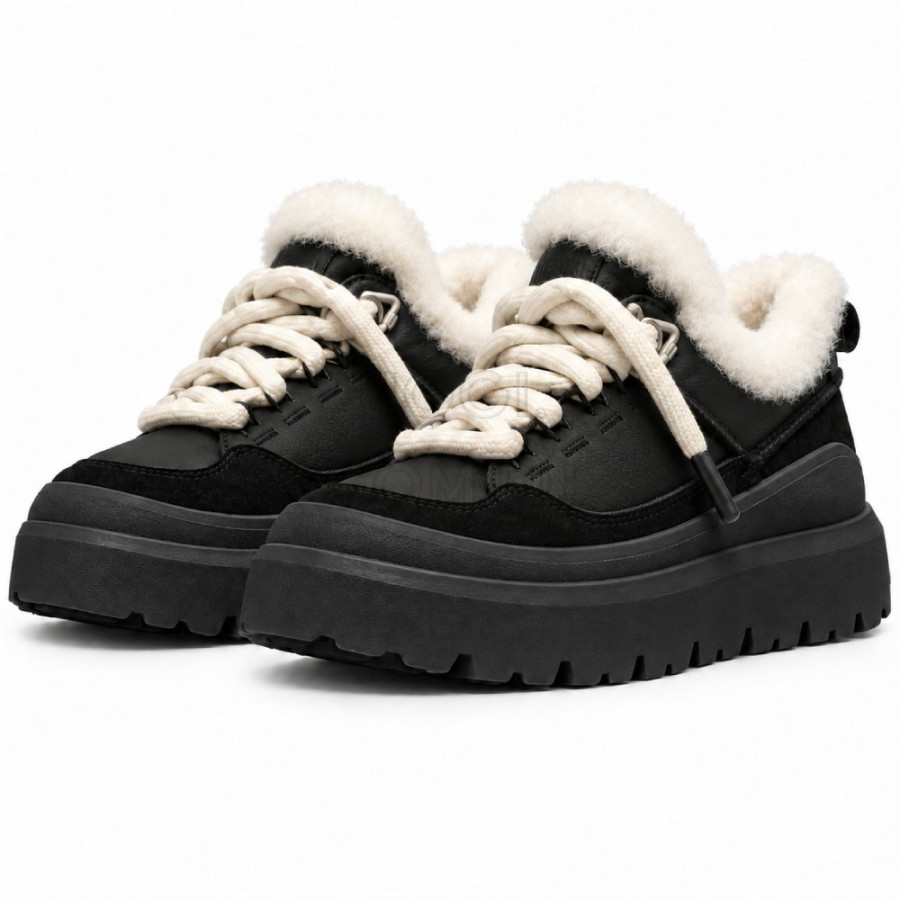 Женские UGG Heritage Utility Sneaker Leather Black