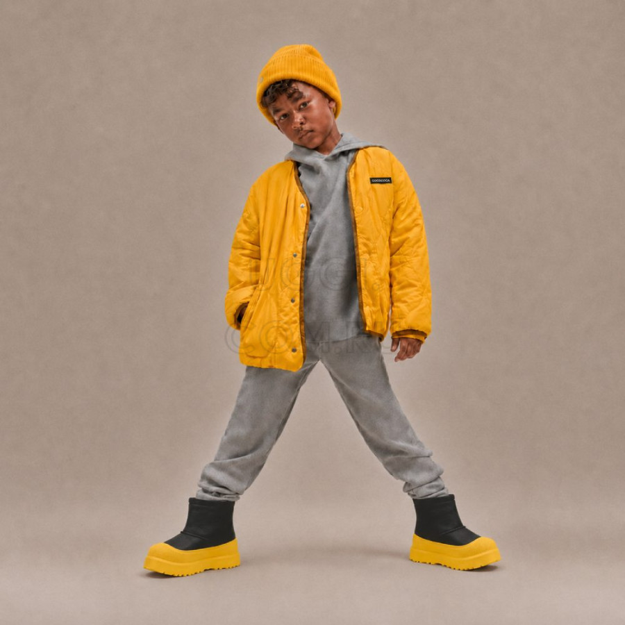 Детские UGG Kids Mini Weather Hybrid Leather Black/Summer Wheat
