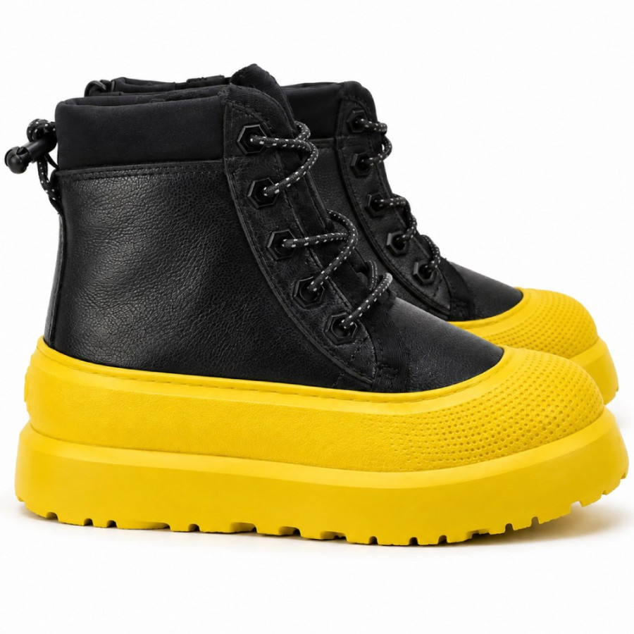 Детские UGG Kids Neumel Hybrid Leather Black/Summer Wheat