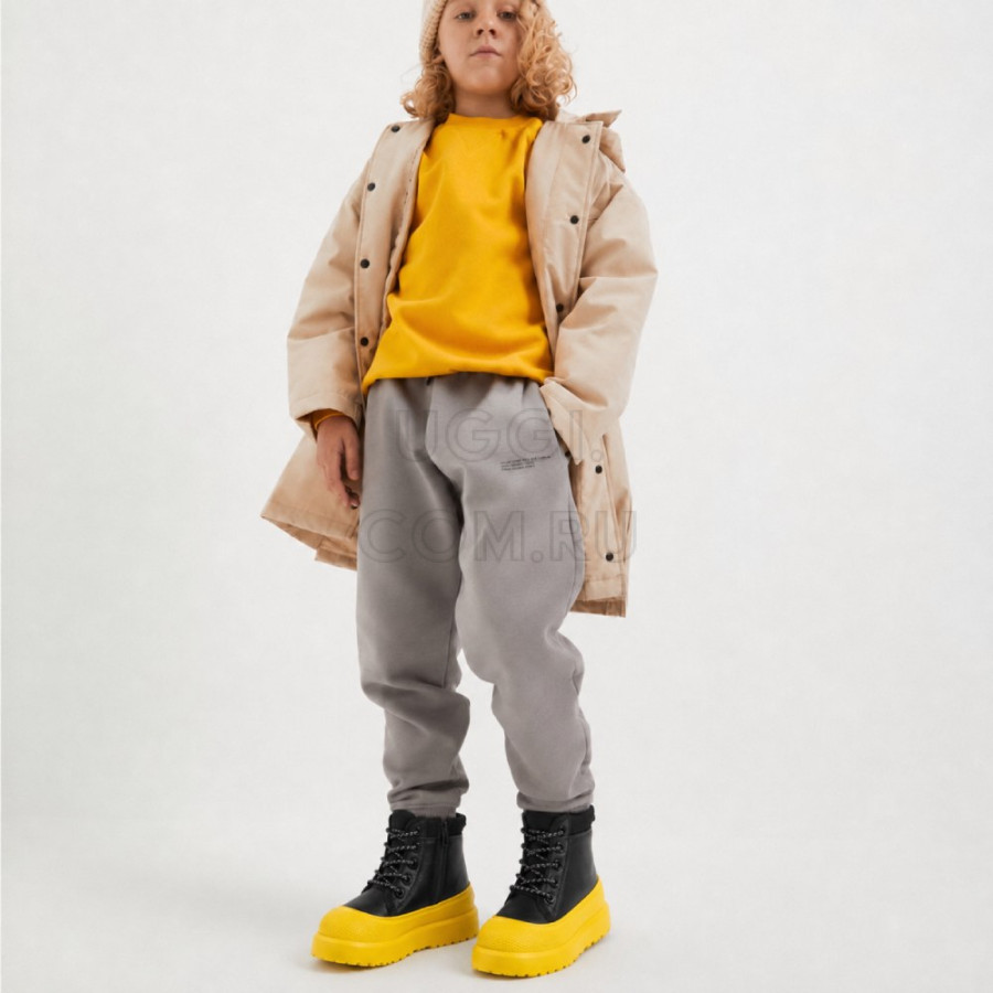Детские UGG Kids Neumel Hybrid Leather Black/Summer Wheat