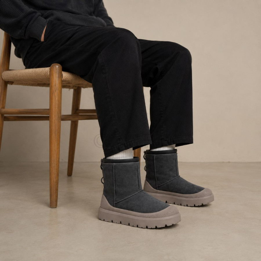 Мужские UGG Mens Classic Short Weather Hybrid Obsidian Cobble Grey