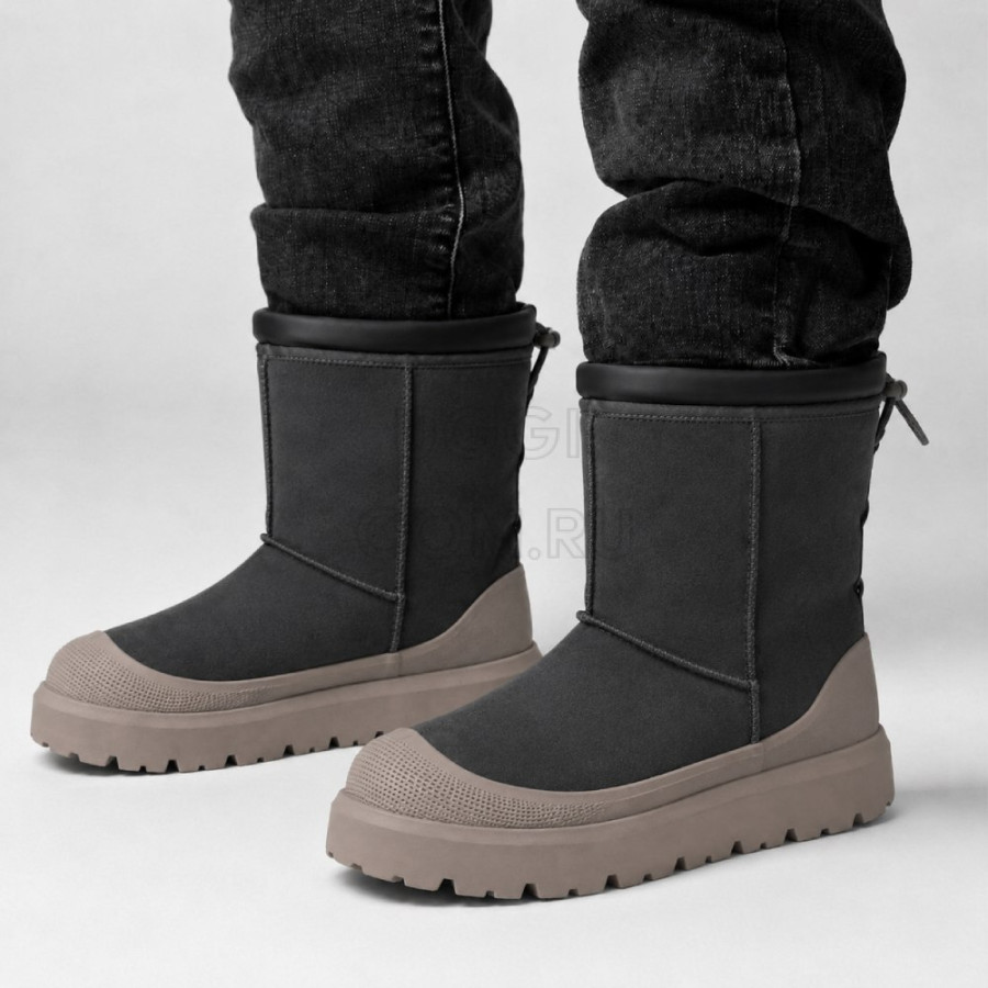 Мужские UGG Mens Classic Short Weather Hybrid Obsidian Cobble Grey