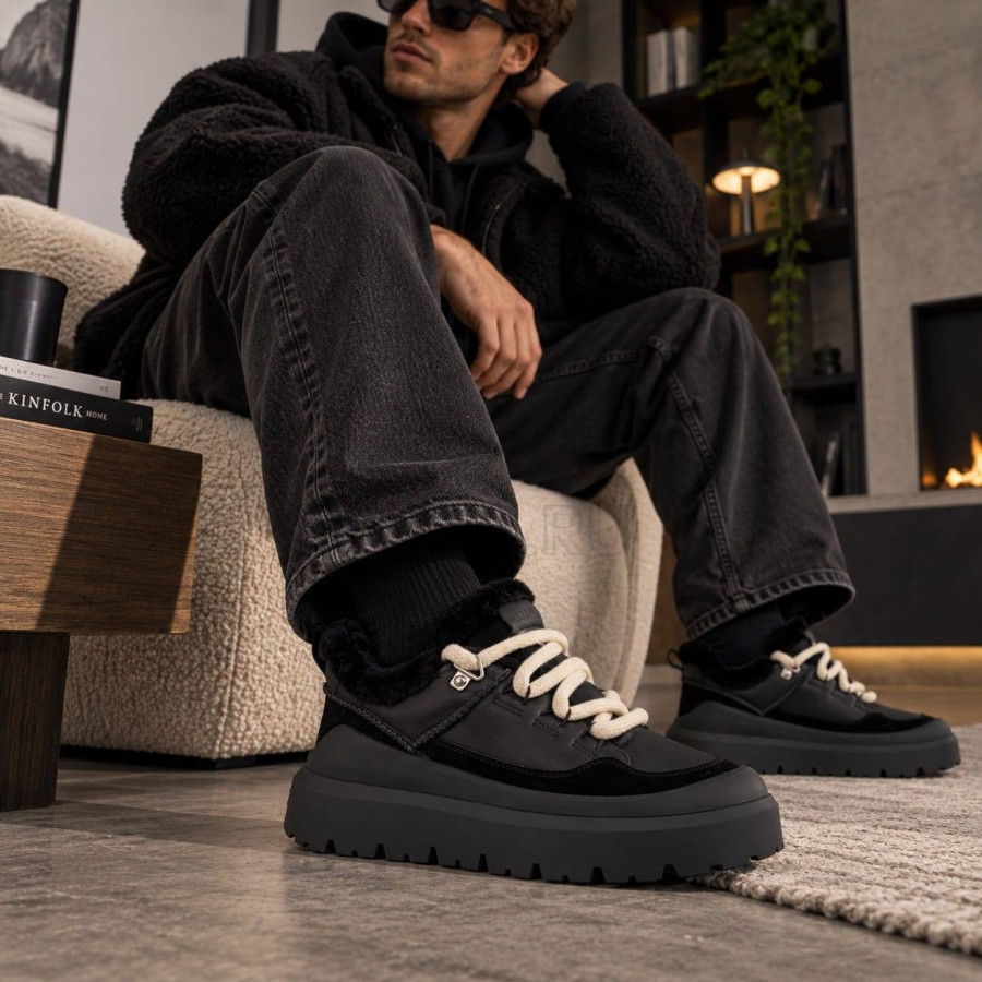 Мужские UGG Mens Heritage Utility Sneaker Leather Black