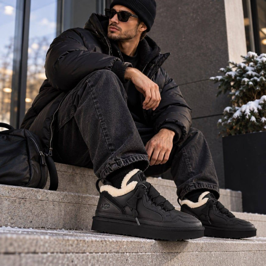 Мужские UGG Mens Lowmel Sneaker Leather Black