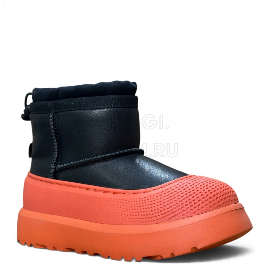 Детские UGG Kids Mini Weather Hybrid Leather Black/Orange