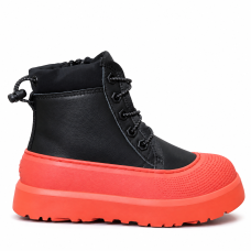 UGG Kids Neumel Hybrid Leather Black/Orange