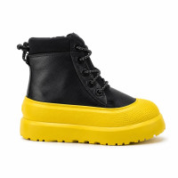 UGG Kids Neumel Hybrid Leather Black/Summer Wheat