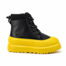 UGG Kids Neumel Hybrid Leather Black/Summer Wheat